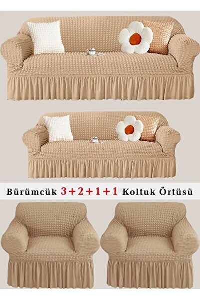 TUCHMALL bürümcük 3+2+1+1 κάλυμμα καθισμάτων, εξαιρετικά εύκαμπτο, πλήρης επι...