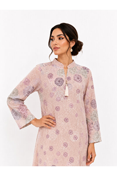 Shiladon Women's Long Floral Abaya with Premium Gulf Design
