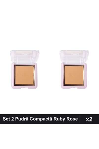 Ruby Rose Set of 2 Compact Powder PC40, Contouring Fixation, Professional Man...