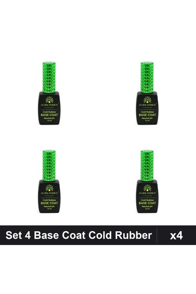 Makeup Set 4 Base Coat Cold Rubber PH Neutral 12ml, Bază Manichiură UV/LED Pr...