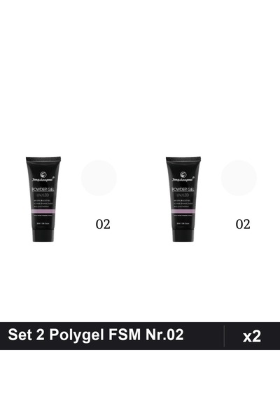 FSM Set 2 Polygel 30ml Nr.02, Constructie Unghii, Gel UV/LED Profesional