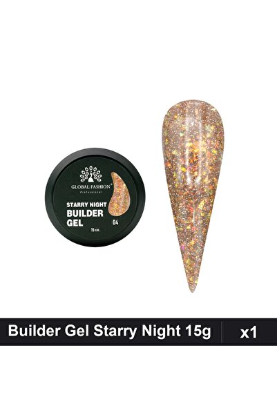global fashion Builder Gel Starry Night Nr.04 15g, Constructie Unghii Gel UV/LED