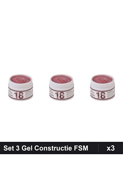 FSM Set 3 Gel Constructie UV LED 15g, Builder Gel Manichiura Profesionala