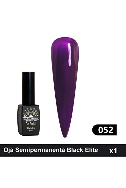 global fashion Ojă Semipermanentă Black Elite 8ml, Nuanta 052, Manichiură UV/LED