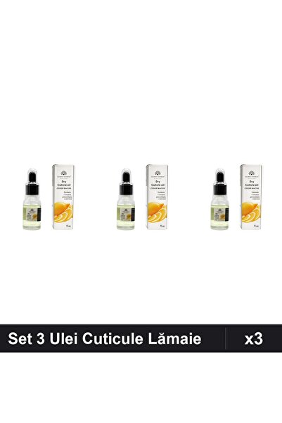 global fashion Set 3 Uleiuri Cuticule cu Pipeta Lămaie 15ml, Îngrijire Unghii...