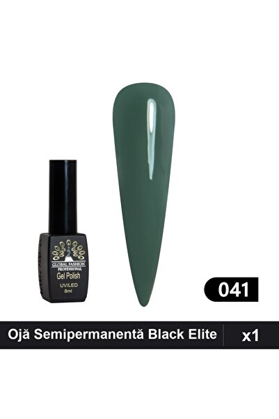 global fashion Ojă Semipermanentă Black Elite 8ml, Nuanță 041, Manichiură UV/LED