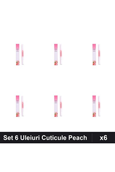 NAİLS Set 6 Uleiuri Cuticule Stilou Peach, Îngrijire Unghii Profesională