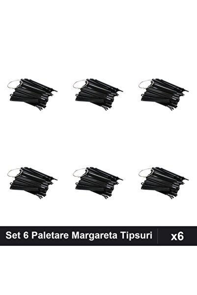 NAİLS Set 6 Paletare Margareta cu 50 Tipsuri Pătrate, Manichiură Profesională