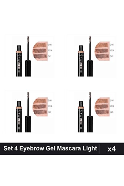 Ruby Rose Set 4 Eyebrow Gel Mascara Light Ruby Rose, Sprâncene Definite, Mani...
