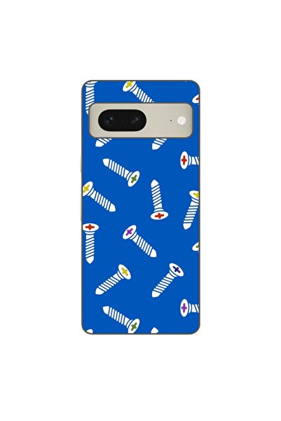 OEM Калъф, съвместим с Google Pixel 7, силиконов гел TPU модел с шарка на вин...
