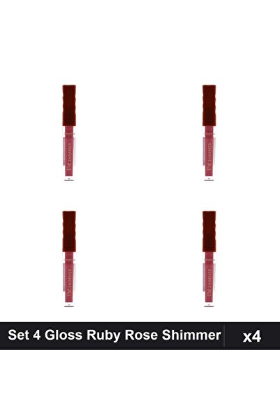 Ruby Rose Set of 4 Lip Gloss The Shimmer 03, Gloss Palânci, Makeup Beauty
