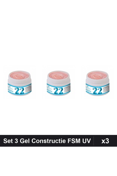 FSM Set 3 Gel Constructie UV LED 50g, Builder Gel Manichiura Profesionala