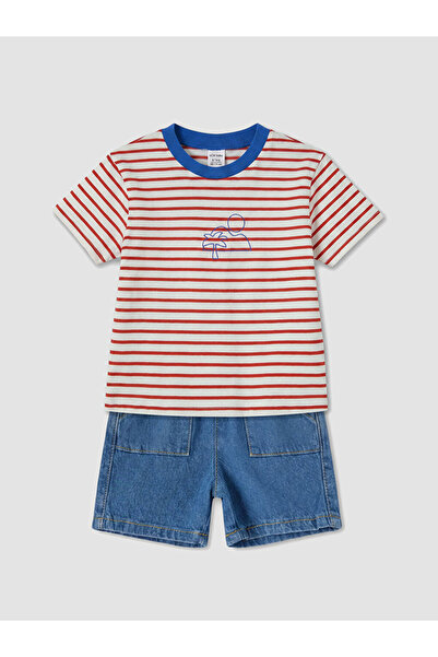 LC Waikiki Timeless Clothing & Timeless Choices Striped Baby Boy Shorts Set
