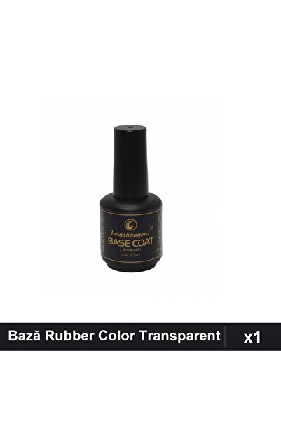 FSM Bază Rubber Color Transparent 15ml, Base Coat FSM, Manichiură Gel UV/LED