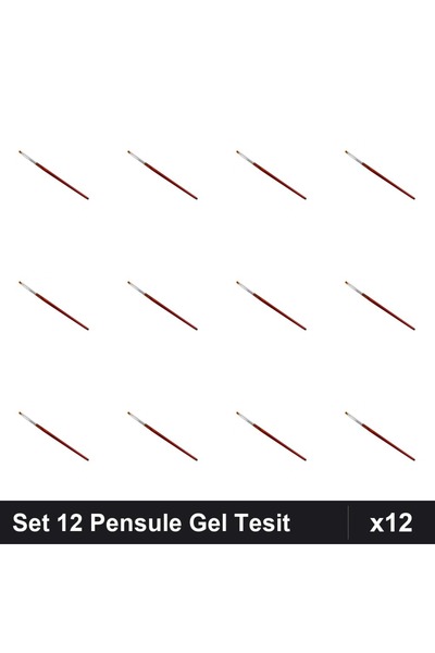 NAİLS Set 12 Pensule Gel Tesit nr.4 Manichiură Profesională Identice