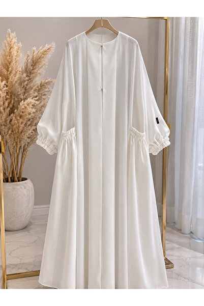 AREEJ FASHION White Color Abaya for Hajj and Umrah