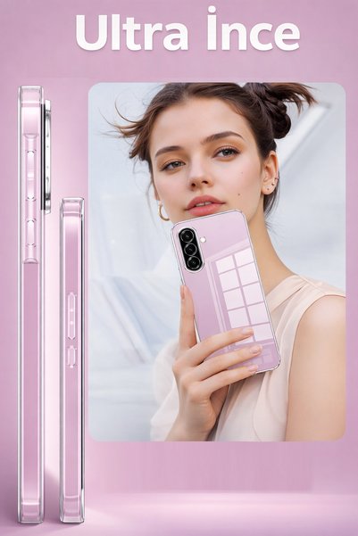 Tech&bello accessories Samsung A57 Compatible Transparent Tpu Silicone Case with Camera and Screen Protection Protrusion