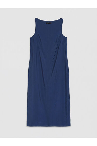 LC Waikiki Nevavm Oval Collar Modal Blend Dress with a Difference