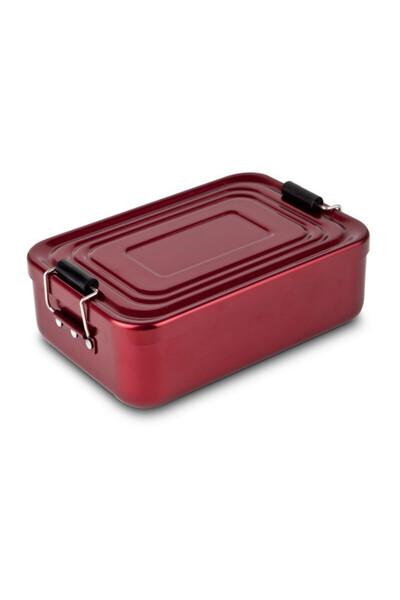 PROMİNOX Кутия за обяд Rominox Quadra Red, 900 мл, червен алуминий, регулируе...
