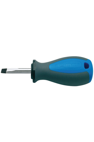 Unior 627TBI Κατσαβίδι φαρδύ, κοντή έκδοση, λαβή τριών υλικών TBI, επιχρωμιωμ...