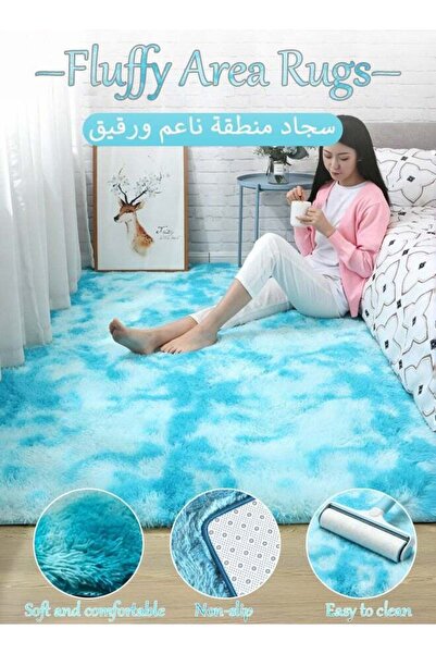 Generic Blue White, 80 x 120 cm Rugs Living Room Shaggy High Pile RugsLiving ...