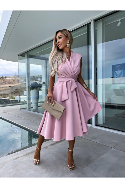 OEM Rochie de dama eleganta in clos cu cordon detasabil - Camy