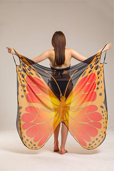 RAPAPA Butterfly Patterned Pareo Beach Dress 2000
