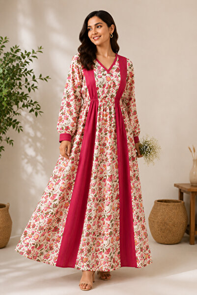 Libas lab -Rose Garden Panel Maxi Dress