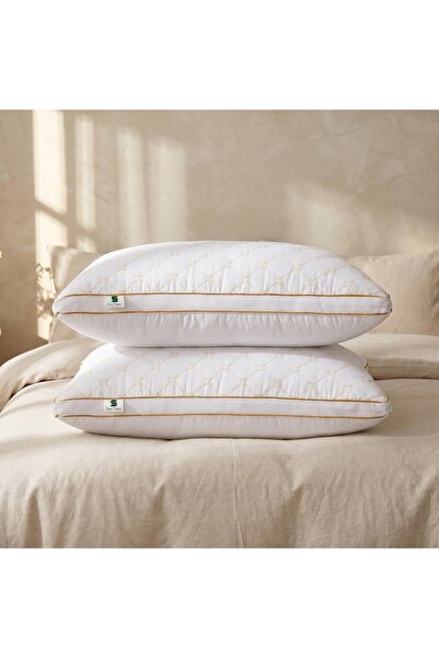 ShinyFlower Luxury Quilted Bed Pillow 75×45cm, Soft & Supportive Microfiber F...