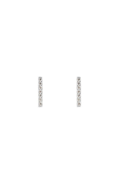 Lisa&Co. Cercei Argint Paved Baguette S Argint placat cu rodiu / Zircon / Alb