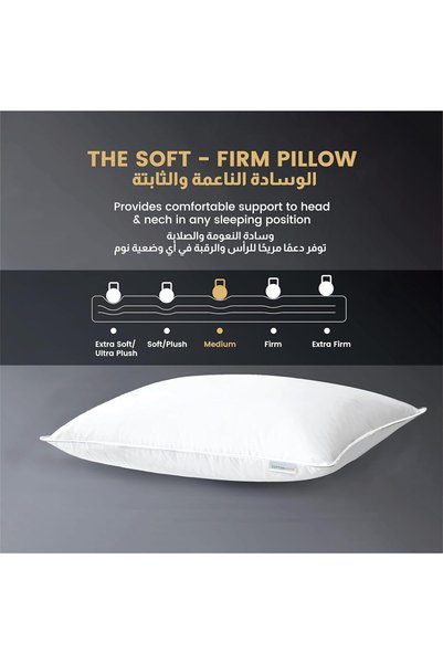 COTTON HOME Classic Pillow 50X75 cm, Supersoft Hotel Luxury Anti-bacterial Standard Sleep Pillow (White)