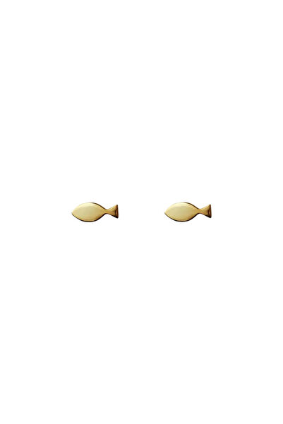 Lisa&Co. Cercei Argint Fish Argint placat cu rodiu / Fara pietre