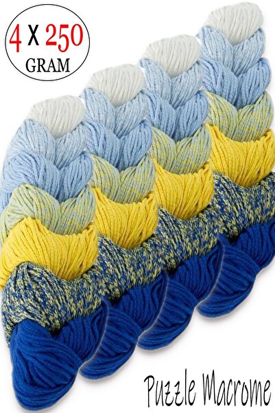 Diva İplik Diva Cotton Macrame Puzzle 015 (Pachet de 4)