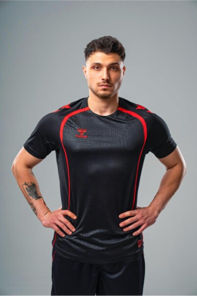 hummel Μπλουζάκι Προπόνησης Target Μαύρο-Κόκκινο