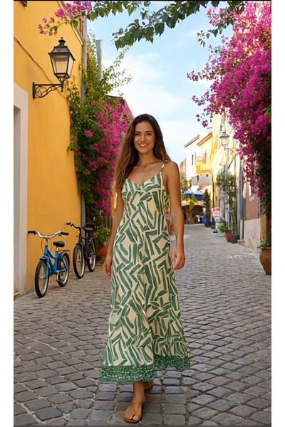 Ezgi Otantik Enjoy İpek Keten Elbise