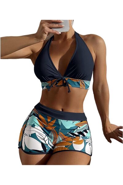 Other DURINM Costum de baie din două piese pentru femei, Push-up, Floral, Set...