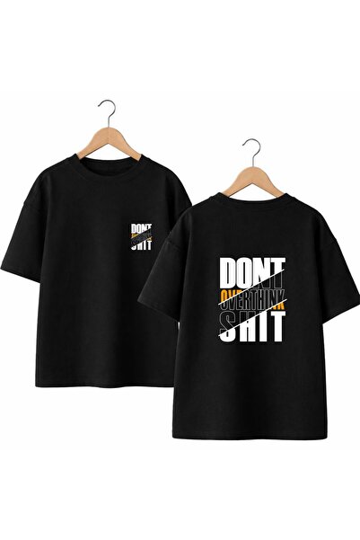 playwear Tricou cu decolteu rotund, 100% bumbac, supradimensionat, cu imprime...