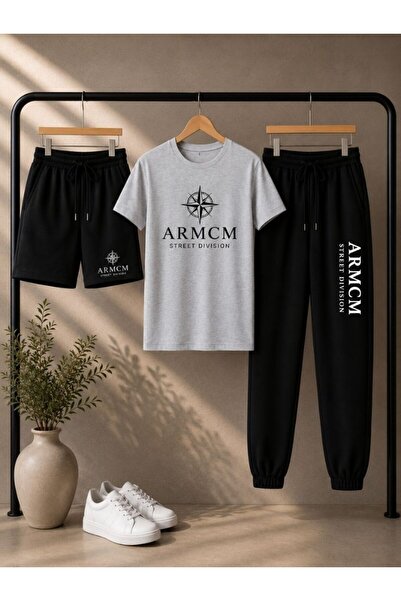 armicem ARMCM Unisex Baskılı Şortlu & Eşofman Altı Takım | 5-14 Yaş