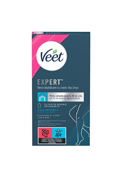 SOHO Gel, Veet Body Hair Removal Wax Strips 12 pcs Easy, Sensitive Leather ,