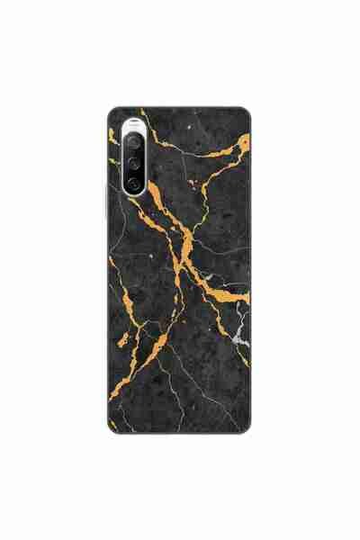 OEM Husa compatibila cu Sony Xperia 10 III Silicon Gel Tpu Model Noir Gold Ma...