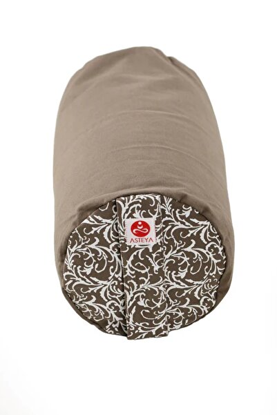 ASTEYA Premium Bolster Meditation Cushion, Brown Color, 100% Cotton, Natural ...