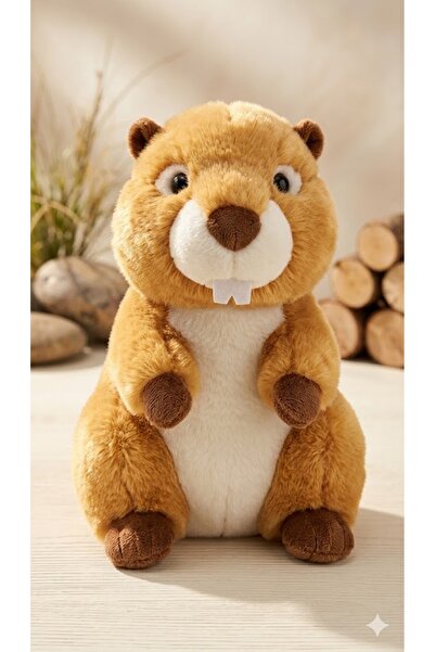 Pufline Beaver Plush Toy Sleeping Companion