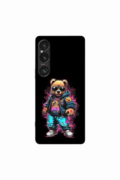 OEM Θήκη συμβατή με Sony Xperia 1 VI Σιλικόνης Gel TPU Μοντέλο Bear Cool Μαύρο