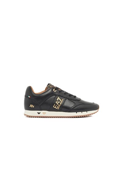 EA7 Pantofi sport BLACK & WHITE LACES 10TH ANNIVERSARY LEATHER Barbati