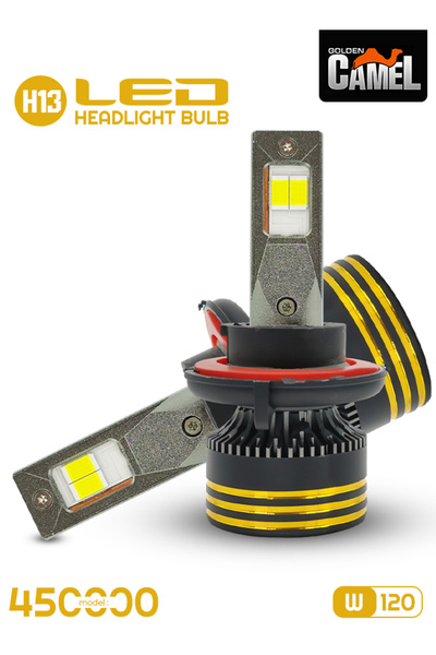 Golden camel مصابيح أمامية LED H13 بقوة 120 واط و6500 كلفن و15000 لومن، أضواء...