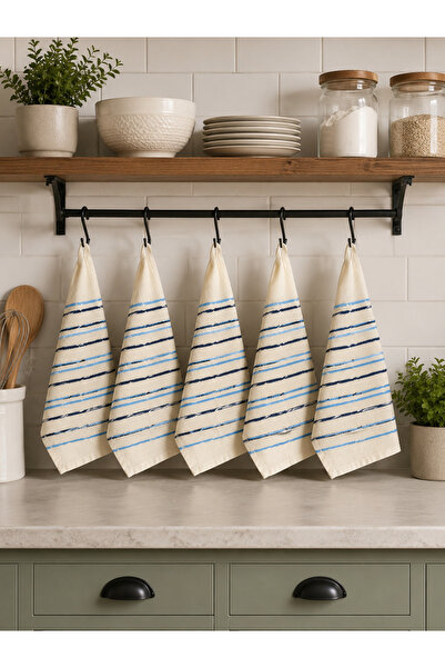 Shopiole 5 Adet 30cmx30cm Pamuklu Mini El Havlusu(askısız)- 5 Adet Mutfak Hav...