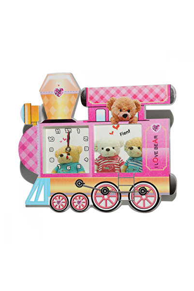 Other Alarm clock with a train-shaped photo frame - pink