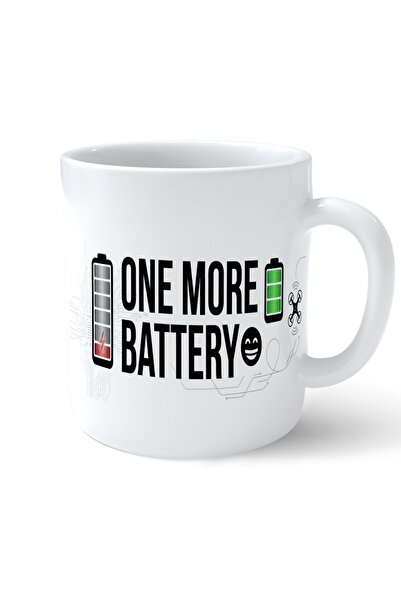 Morphena3D “One More Battery” Baskılı Kupa – Drone Pilotu ve Kamera Temalı Se...