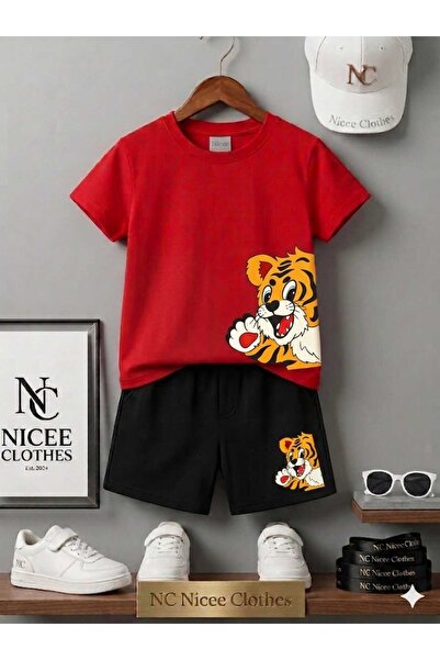 NC Nicee Clothes Tricou și pantaloni scurți de vară pentru copii, unisex (YAN...