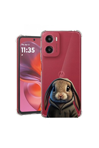 bestcase ¬Æ Husa compatibila Motorola Moto E15, Anti Shock 1.5MM, Sweet Rabbi...